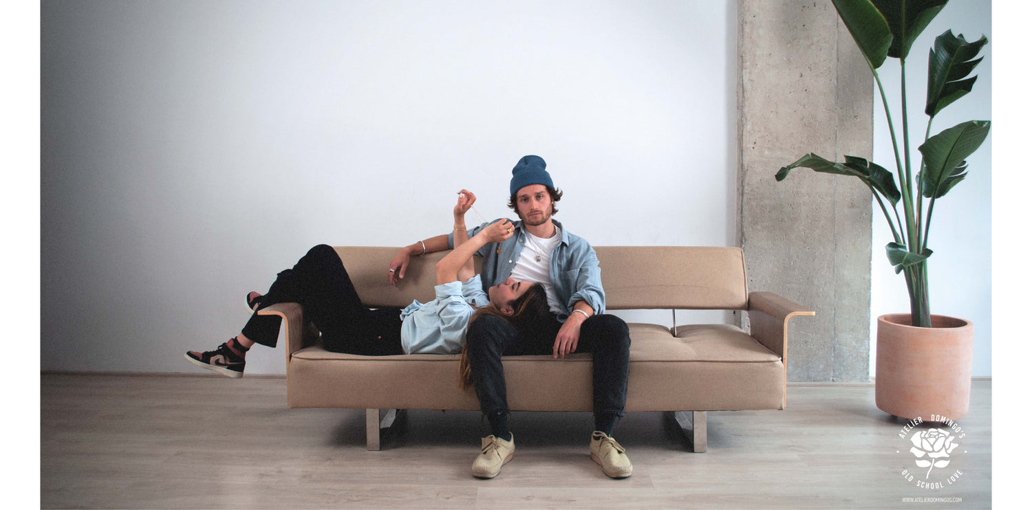 Atelier Domingo's lookbook for its first jewelry collection, Old School Love.