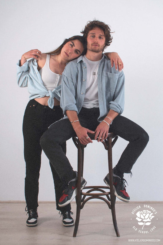 Atelier Domingo's lookbook for its first jewelry collection, Old School Love.