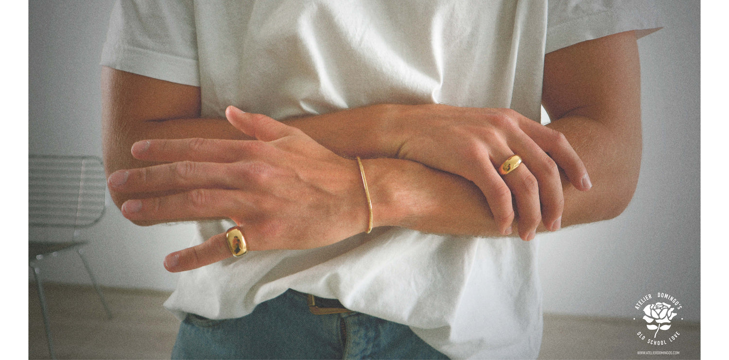 Atelier Domingo's lookbook for its first jewelry collection, Old School Love.
