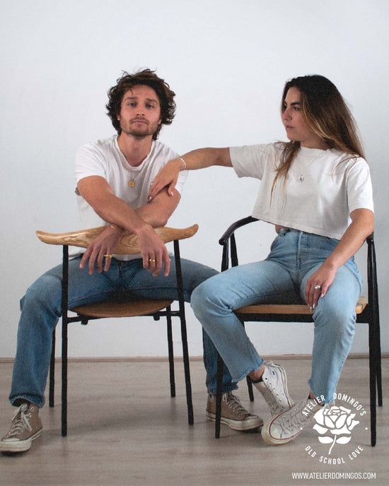 Atelier Domingo's lookbook for its first jewelry collection, Old School Love.