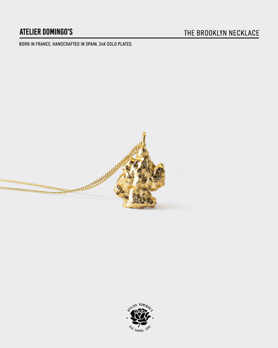 Atelier Domingo's Brooklyn necklace is unisex and timeless. This gold-plated necklace has been designed to be for both men and women.