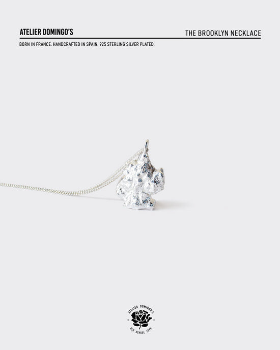 Atelier Domingo's Brooklyn necklace is unisex and timeless. This silver-plated necklace has been designed to be for both men and women.