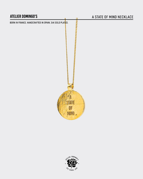 Atelier Domingo's State of Mind necklace is unisex and timeless. This gold-plated necklace has been designed to be for both men and women.
