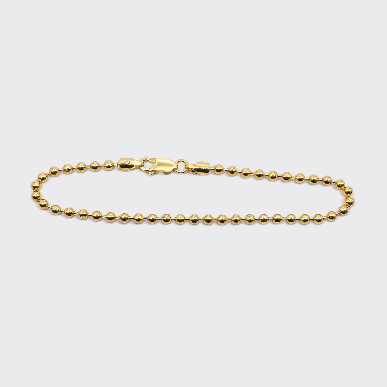 The beads bracelet is an elegant and unisex piece of jewelry, crafted in Italy and made of 925 Sterling Silver with a high-quality 18 karat gold plating. Every jewelry is designed by Atelier Domingo's in France and is made to be worn by both men and women.