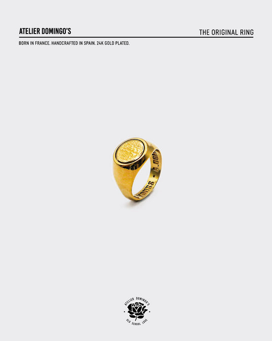 Atelier Domingo's Original ring. This gold-plated ring is unisex and have a timeless design.