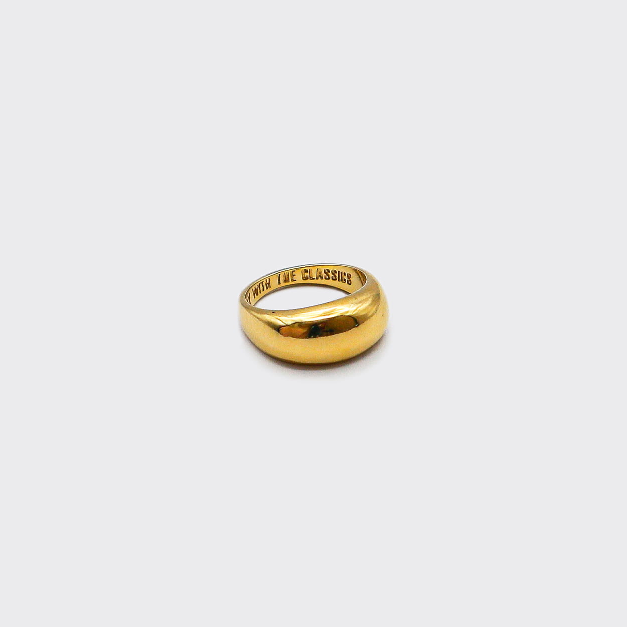 Atelier Domingo's Classic gold ring is made in Spain. This unisex ring is for both men and women. This jewelry is made of a high-quality 24 karat gold plating. Stay with the Classics.