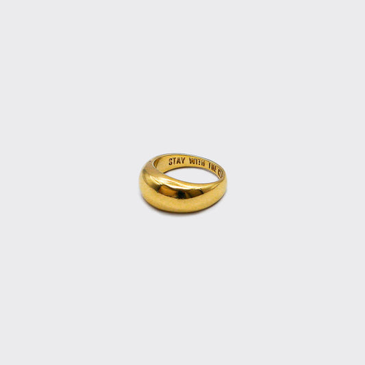 Atelier Domingo's Classic gold ring is made in Spain. This unisex ring is for both men and women. This jewelry is made of a high-quality 24 karat gold plating. Stay with the Classics.